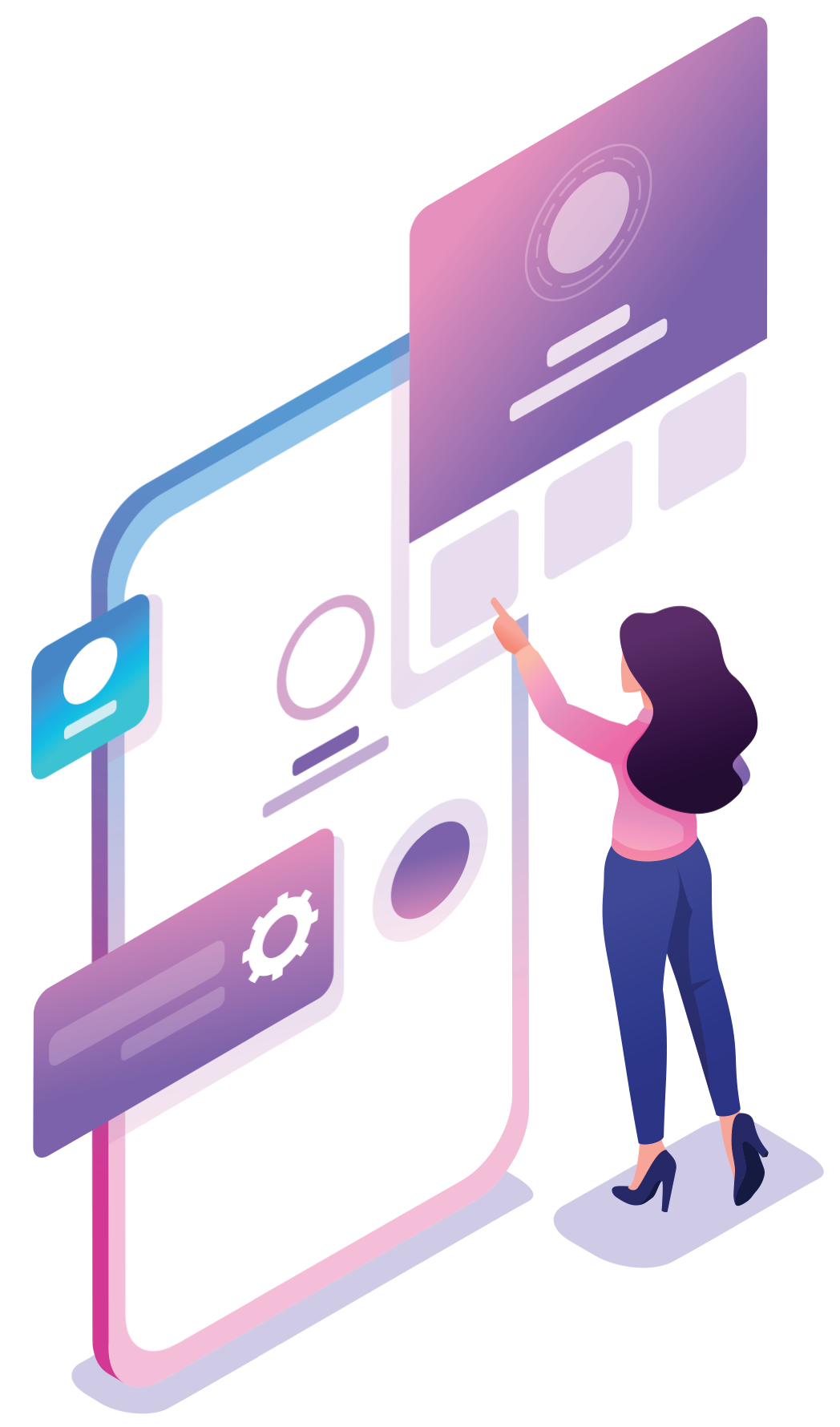 Staff member completing a digital restroom check